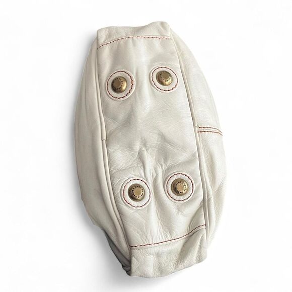 Marc Jacobs White Leather Satchel Turn Lock Tote - Picture 6 of 7